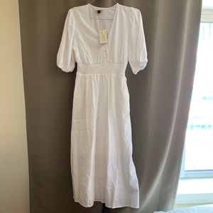 Universal Thread puff sleeve white dress M